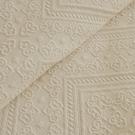 Karaca Home Adelia Fistolu Çift Kişilik Yatak Örtüsü Takımı Natural