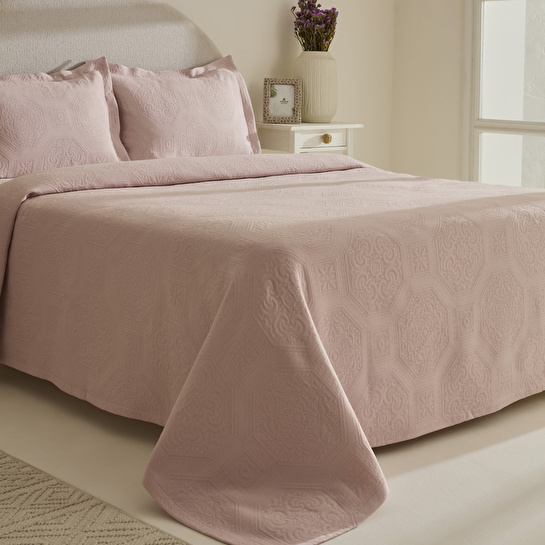 Karaca Home Oriana Çift Kişilik Yatak Örtüsü Takımı Natural