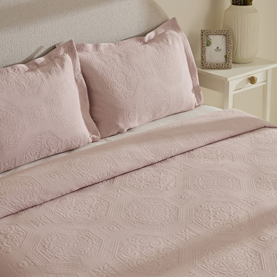 Karaca Home Oriana Çift Kişilik Yatak Örtüsü Takımı Natural