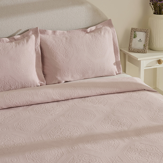 Karaca Home Oriana Çift Kişilik Yatak Örtüsü Takımı Natural