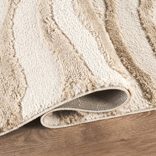 Kaşmir Halı 7/24 Plushy Meknes Bej 50x80 cm