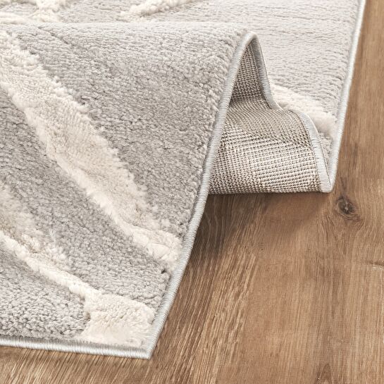 Kaşmir Halı 7/24 Plushy Doha Gri 50x80 cm