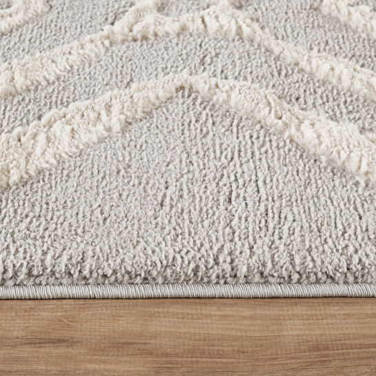 Kaşmir Halı 7/24 Plushy Doha Gri 50x80 cm