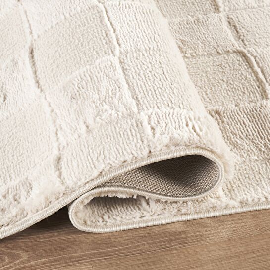 Kaşmir Halı 7/24 Plushy Todra Krem 50x80 cm