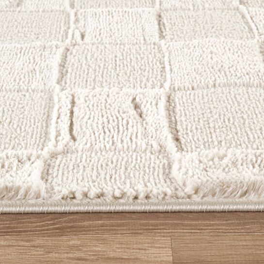 Kaşmir Halı 7/24 Plushy Todra Krem 80x300 cm