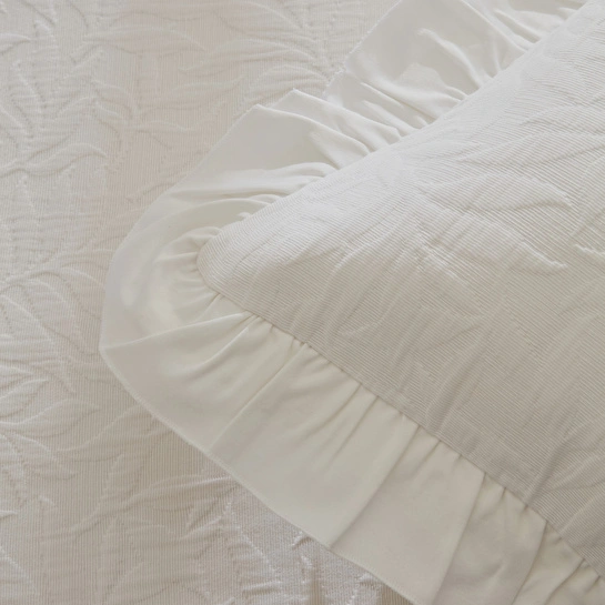 Karaca Home Branley Fırfırlı Tek Kişilik Yatak Örtüsü Takımı Beyaz