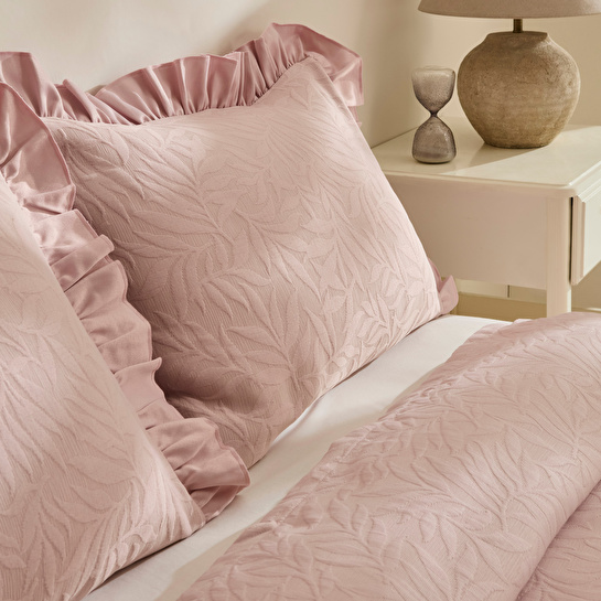 Karaca Home Branley Fırfırlı Tek Kişilik Yatak Örtüsü Takımı Pudra