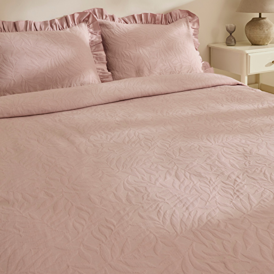 Karaca Home Branley Fırfırlı Tek Kişilik Yatak Örtüsü Takımı Pudra