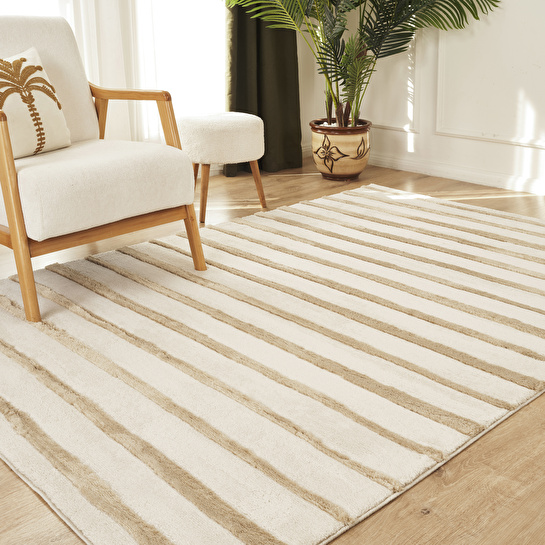 Kaşmir Halı 7/24 Plushy Basra Beyaz 80x150 cm