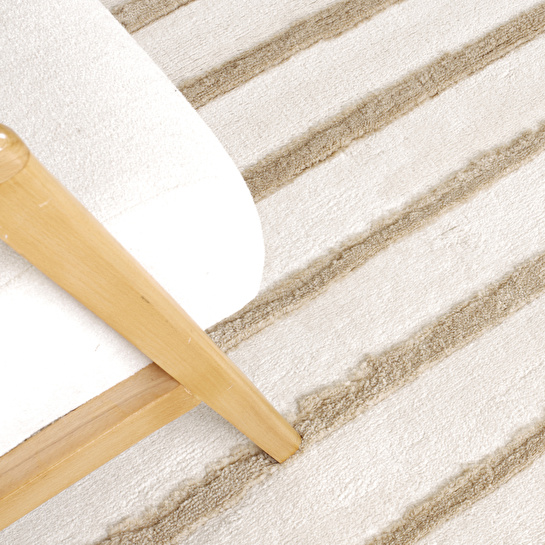 Kaşmir Halı 7/24 Plushy Basra Beyaz 160x230 cm