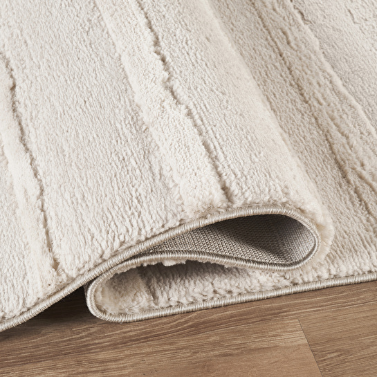 Kaşmir Halı 7/24 Plushy Basra Krem 50x80 cm