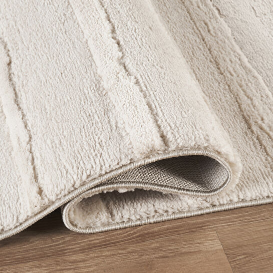 Kaşmir Halı 7/24 Plushy Basra Krem 80x150 cm