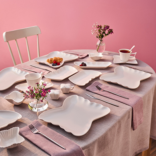 Karaca Stream Bone Pieris 34 Parça 6 Kişilik Kahvaltı Takımı