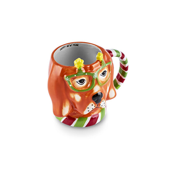 Karaca New Year Yılbaşı Animal Dog & Cat 2'li Mug Seti