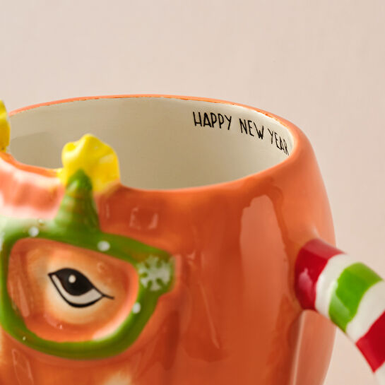 Karaca New Year Yılbaşı Animal Dog & Cat 2'li Mug Seti