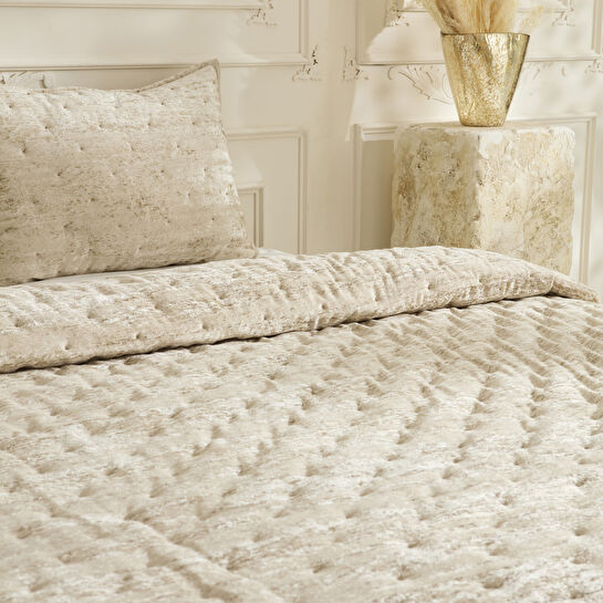 Karaca Home Clement Çift Kişilik Yatak Örtüsü Takımı Bej