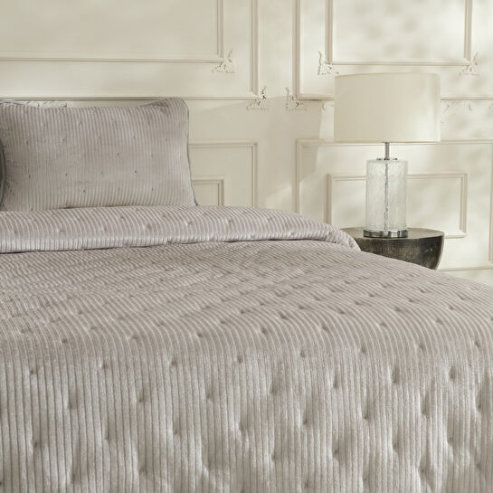 Karaca Home Lorıan Çift Kişilik Yatak Örtüsü Seti Gri