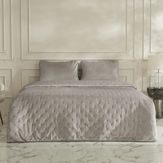 Karaca Home Lorıan Çift Kişilik Yatak Örtüsü Seti Gri