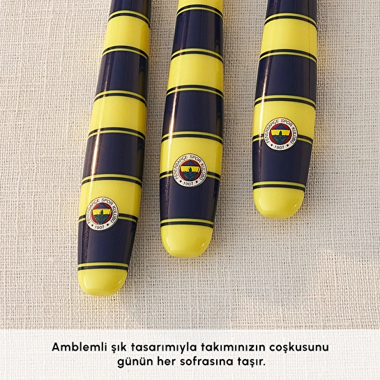 Karaca x Fenerbahçe Lisanslı 18 Parça 6 Kişilik Çatal Kaşık Bıçak Takımı