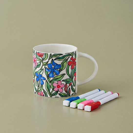 Karaca Harper Flower Diy Mug 350 ml