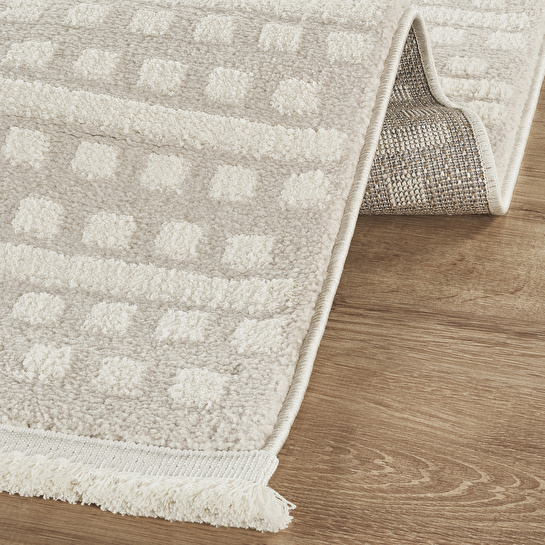 Kaşmir Halı 7/24 Plushy Runa Cream 80x150 cm