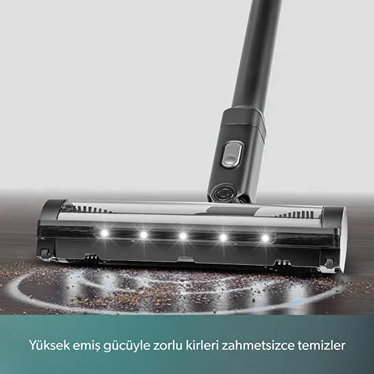 Homend Dustrider Pro 1270H Toz İstasyonlu Ergonomik Dikey Süpürge Siyah