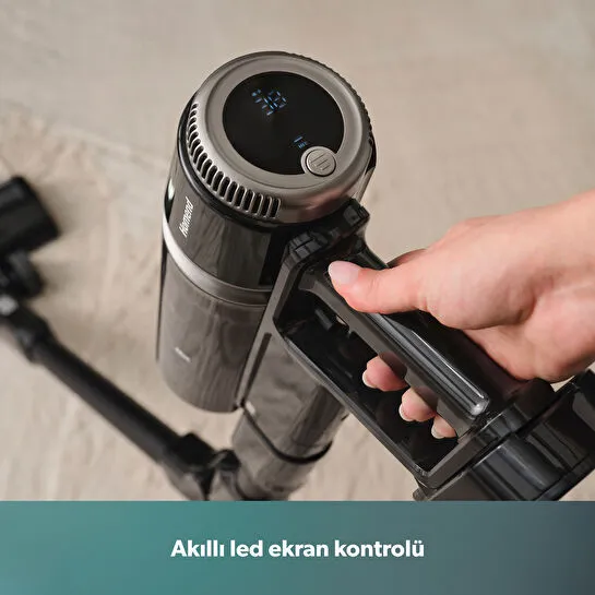 Homend Dustrider Pro 1270H Toz İstasyonlu Ergonomik Dikey Süpürge Siyah