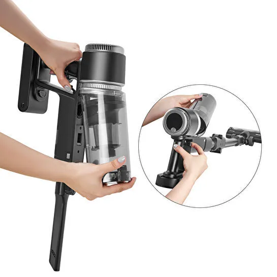 Homend Dustrider Pro 1270H Toz İstasyonlu Ergonomik Dikey Süpürge Siyah