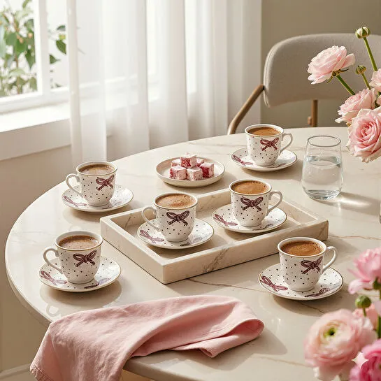 Karaca Bowie 6 Kişilik Kahve Fincan Takımı 80 ml