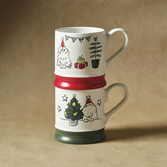 Karaca New Year Yılbaşı Kitty 2 Kişilik Kupa Seti