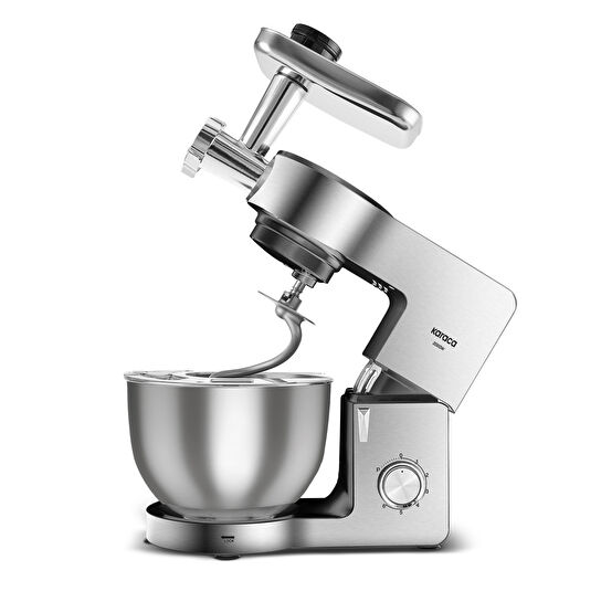 Karaca Multichef Ultra Inox Kıyma Çekme/Sucuk-Sosis/İçli Köfte Aparatlı Hamur Yoğurma Makinesi 2000W 8L