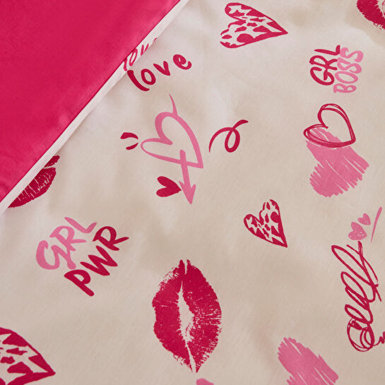 Karaca Home Luvio %100 Pamuk Çift Kişilik Nevresim Takımı Pembe