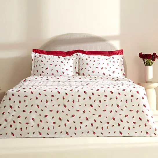 Karaca Home Aurelius %100 Pamuk Çift Kişilik Nevresim Takımı Kırmızı