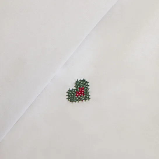 Karaca Home Amour Mio %100 Pamuk Çift Kişilik Nakışlı Nevresim Takımı Beyaz