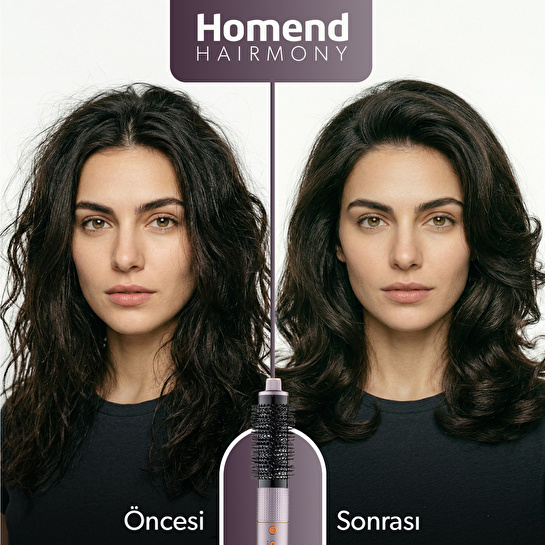 Homend Hairmony 4606h Plus Saç Kurutma ve Şekillendirme Seti Mor