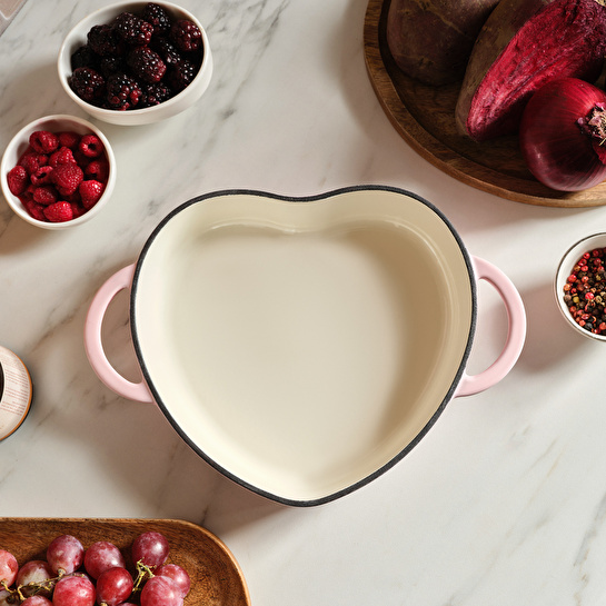 Karaca Love Emayeli Demir Döküm Sahan 20 cm