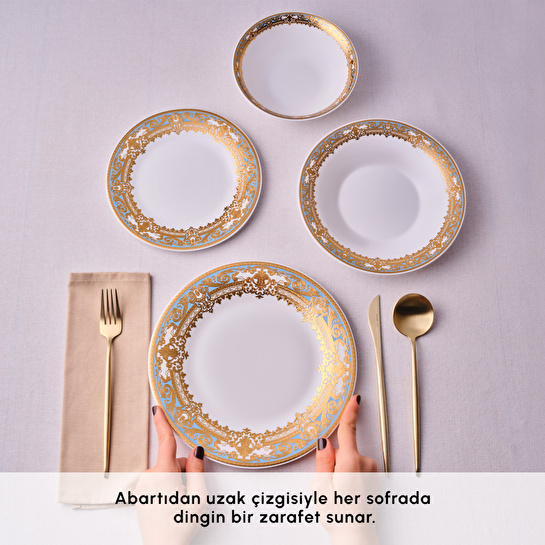 Karaca Royal Opal 24 Parça 6 Kişilik Yemek Takımı