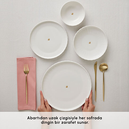 Karaca Stream Bone Pumpkin 24 Parça 6 Kişilik Yemek Takımı