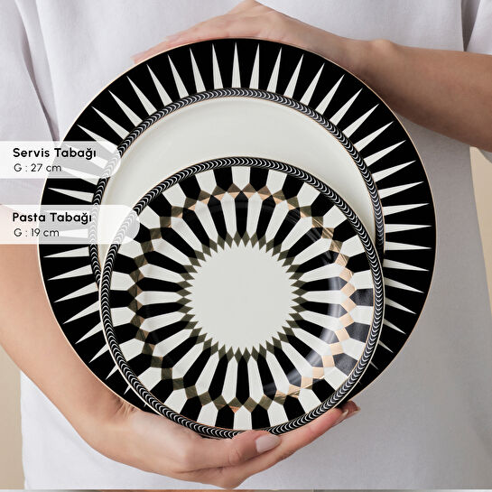 Karaca Elegance Bone Helsinki 24 Parça 6 Kişilik Yemek Takımı