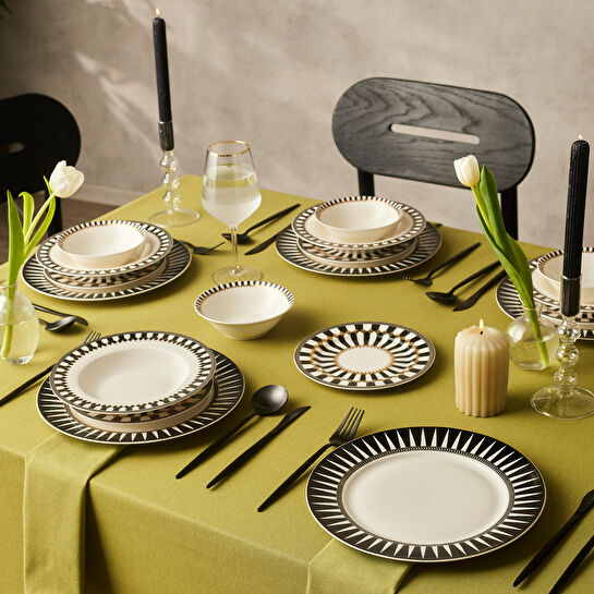 Karaca Elegance Bone Helsinki 24 Parça 6 Kişilik Yemek Takımı