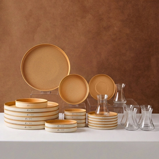 Karaca x Fatih Tutak Earth Collection 26 Parça 6 Kişilik Kahvaltı Seti