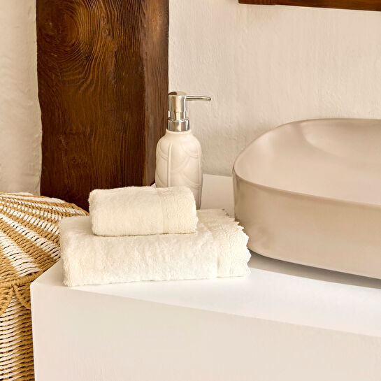 Karaca Home Artisan Demeter %100 Pamuk El Havlusu Ekru 30x50 cm