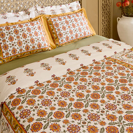 Karaca Home Zahara Çift Kişilik Nevresım Takımı Hardal