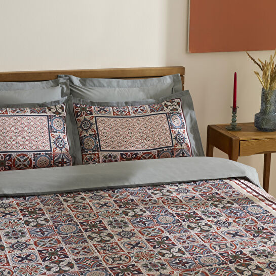 Karaca Home Tessera %100 Pamuk Çift Kişilik Nevresim Takımı Mint