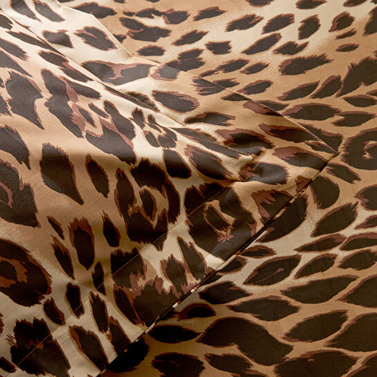 Karaca Home Leovina %100 Pamuk Çift Kişilik Saten Nevresim Takımı Kahverengi