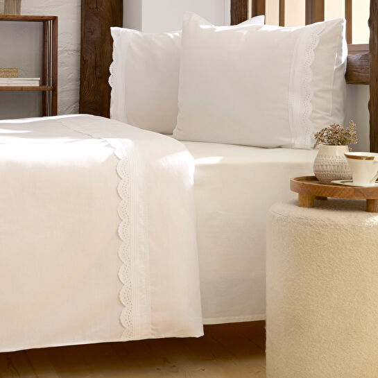 Karaca Home Ovelın Çift Kişilik Nevresim Takımı Beyaz