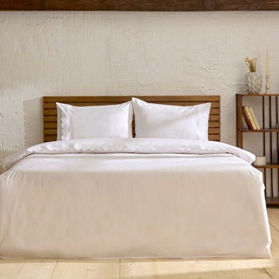 Karaca Home Ovelın Çift Kişilik Nevresim Takımı Beyaz