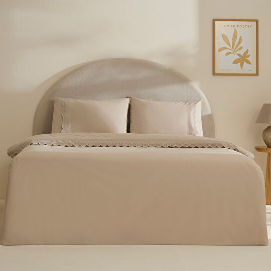 Karaca Home Ovelin Çift Kişilik Nevresim Takımı Bej