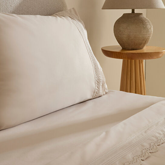 Karaca Home Ovelin Çift Kişilik Nevresim Takımı Bej