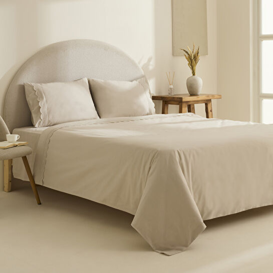 Karaca Home Ovelin Çift Kişilik Nevresim Takımı Bej